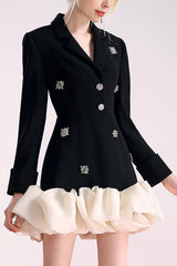 Aubrey Diamante Organza Blazers | Dress In Beauty