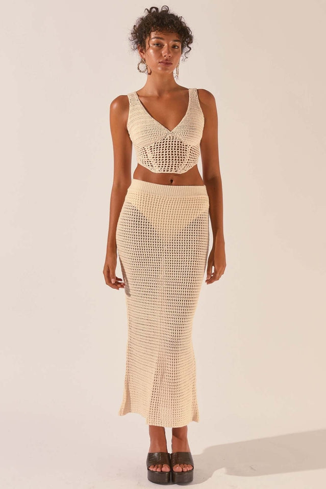 Crochet Midi Top + Skirt Set | Dress In Beauty