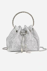 Mattea Crystal Embellished Bucket Bag