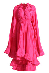Tie Detailed Ruffled Crepe Dress | Dress In Beauty