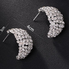 Rhinestone Tear Drop Hoop Earrings | Dress In Beauty
