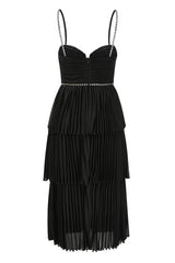 Rochie Black Tiered Jewel Chiffon Dress | Dress In Beauty