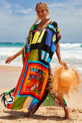 Tropical Pattern Kimono Blouse ( 29 Colors ) | Dress In Beauty