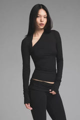 SKIMS Asymmetric Long Sleeve Top