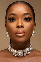 EM Crystal Necklace Earrings Set