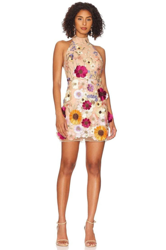 Hariet 3D Floral Embroidered Dress | Dress In Beauty