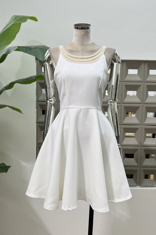 Esther Pearl Embelished Open Back Mini Dress | Dress In Beauty