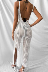Knitted V Neck Side Split Cover Up | Dress In Beauty