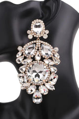 Geometric Rhinestone Dangle Earrings