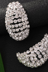 Rhinestone Tear Drop Hoop Earrings | Dress In Beauty