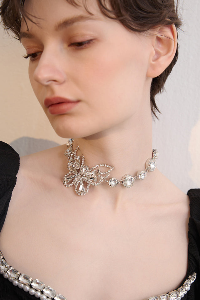Butterfly Charm Choker Necklace | Dress In Beauty