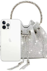 Mattea Crystal Embellished Bucket Bag
