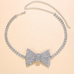 Rhinestone Bowknot Necklace | Dress In Beauty