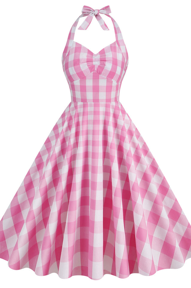 Barbie Margot Pink Plaid Dress | Dress In Beauty