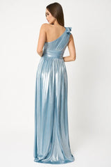 Ivy Aqua Blue Pleated Gown | Dress In Beauty