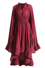 Tie Detailed Ruffled Crepe Dress | Dress In Beauty