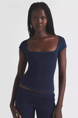 SKIMS Cotton Jersey Scoop Neck T-Shirt