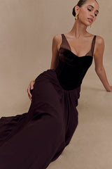 Velvet Corset Maxi Dress