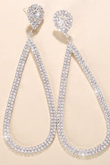 Live A Little Teardrop Rhinestone Earrings