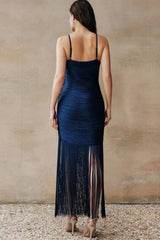 Syriel Spaghetti Fringe Maxi Dress | Dress In Beauty