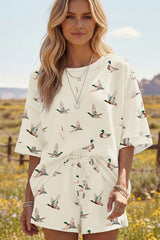 Mallard Duck Print Short Set | Dress In Beauty