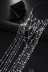 Fashionable Mesh Pearl Tassel Headband