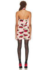 Cutout Ruched Floral Jersey Mini Dress | Dress In Beauty