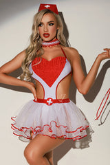 Heart-Shaped Nurse Roleplay Lingerie Costume Set | Dress In Beauty
