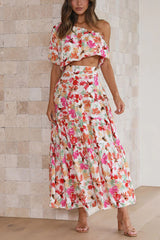 Renee One Shoulder Crop Top + Skirt Set | Dress In Beauty