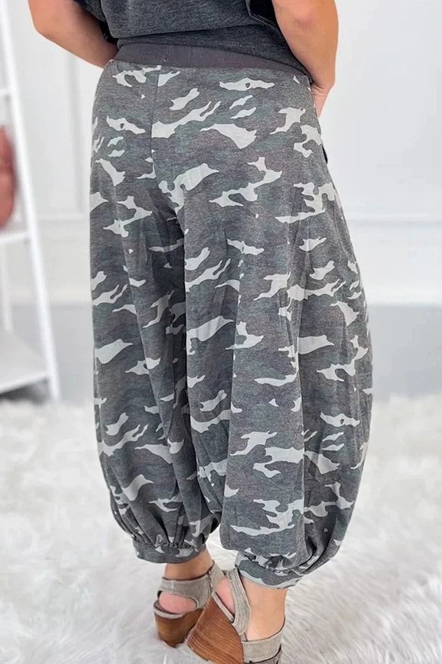 Camo Print Harem Jogger Pants | Dress In Beauty