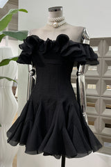 Vita Off Shoulder Ruffle Mini Dress | Dress In Beauty