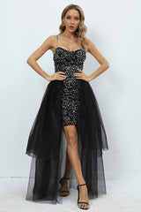 Ariel Black Sequin Diamante Dress | Dress In Beauty