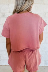 Cropped Tee and Ruffle Skort Set