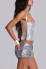 Idol Metallic Bandage Corset Top | Dress In Beauty