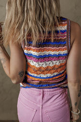 Bailee Striped Crochet Tank | Dress In Beauty