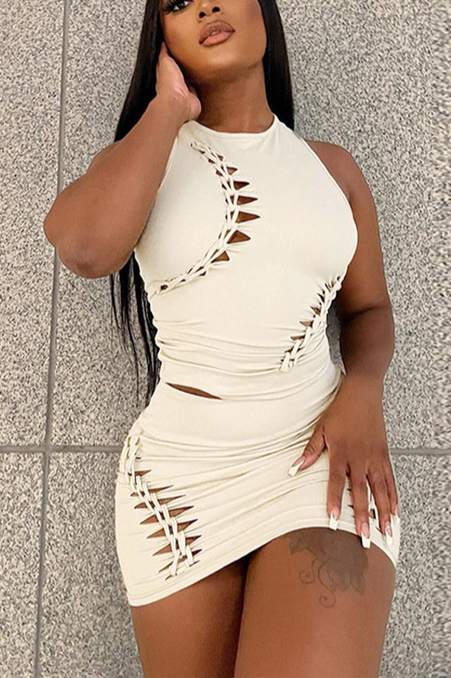 Hollow Out Bodycon Skirt Set | Dress In Beauty