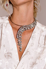 Mila Asymmetric Diamonds Elegant Necklace