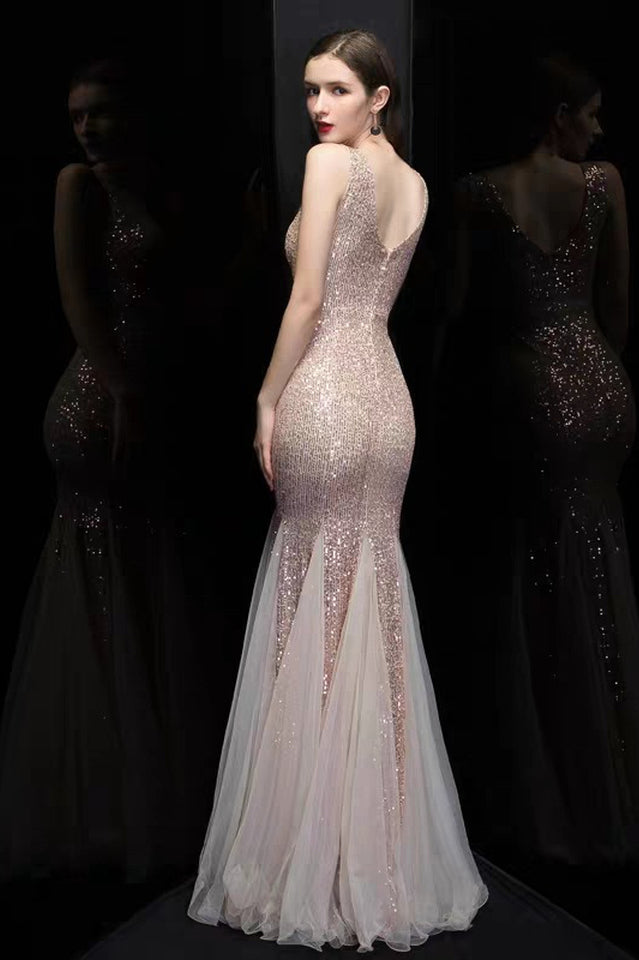 Adeline Sparkly Sequin Fishtail Gown | Dress In Beauty