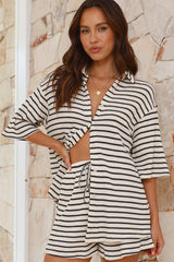Lacole Button Up Shirt & Shorts Set | Dress In Beauty