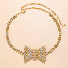 Rhinestone Bowknot Necklace | Dress In Beauty
