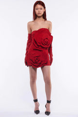 Sarrili 3D Floral Corset Mini Dress | Dress In Beauty