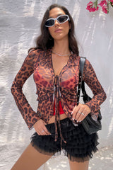 Myka Long Sleeve Mesh Top