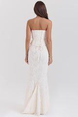 Dakota Embroidered Strapless Corset Set