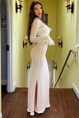 Lace V Neck Slit Two-Piece Dress | Dress In Beauty