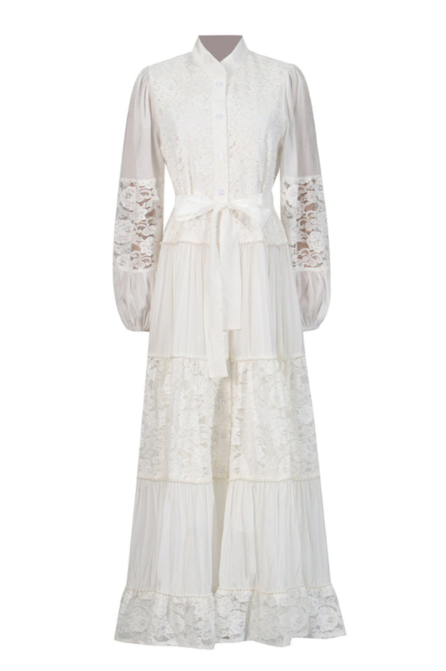 Quenna Lace Panel Midi Dress | Dress In Beauty