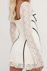 Ruffled Hem Pleated Dress