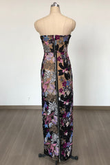 Dahlia Leona Embroidered Strapless Maxi Dress