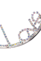 Half Frame Rhinestone Crystal Glasses