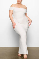 SKIMS Soft Lounge Off-Shoulder Slip Dress