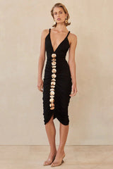 Cynthia Metallic Sequin-Embellished Dress